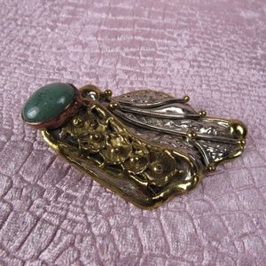 Handmade brooch, bronze brooch